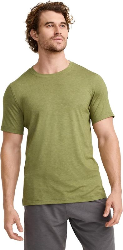 Photo 1 of **MSRP 30.99** Jockey Men's Activewear EVERACTIVE Crew Neck Tee Marsh Heather Large