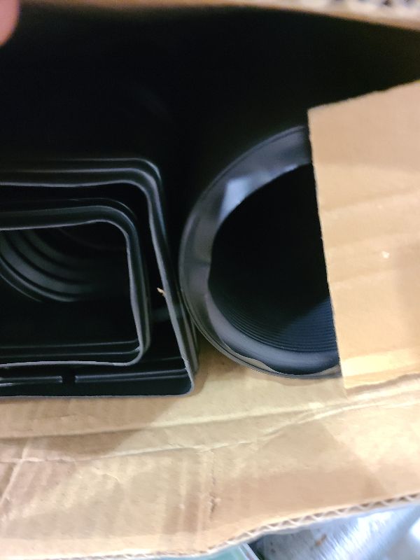 Photo 1 of 3 Pack Rain Gutter Downspout Extensions Flexible,Downspout Diverter Extendable From 21" To 58". Downspout Extender Is Suitable For Most Drain Pipe (Black)