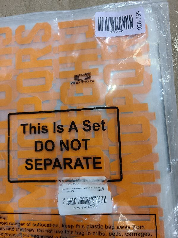 Photo 1 of 18 Sheets 216 Pieces 8 Inch Iron On Numbers T-Shirt 2 Inch Iron On Letters Patches Kit, 0 to 11 Iron-on Numbers A to Z Heat Transfer Letters for Jersey Football Baseball T-Shirts Team Name(Orange)