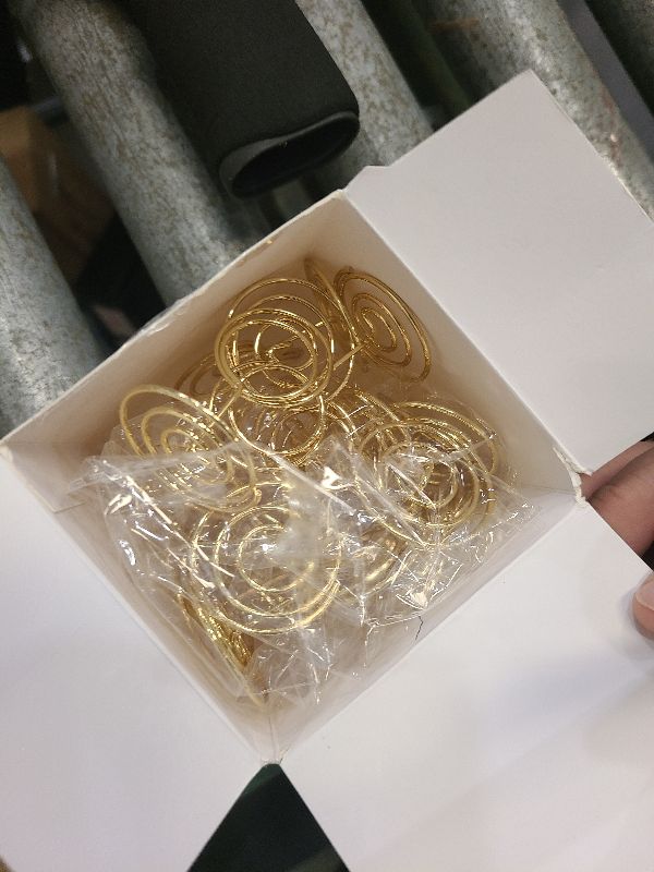 Photo 1 of 26Pcs Table Number Holders, Place Card Holders, Wire Picture Holders, Small Table Card Holders, Photo Holders for Centerpieces, Wedding Reception, Party, Birthday (Gold)