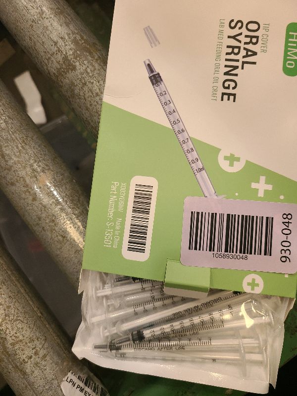 Photo 1 of 20 Pack 1ml Syringe with Cap for Liquid, 1cc Plastic Small Syringes with Cover, Non-Sterile, No Needle