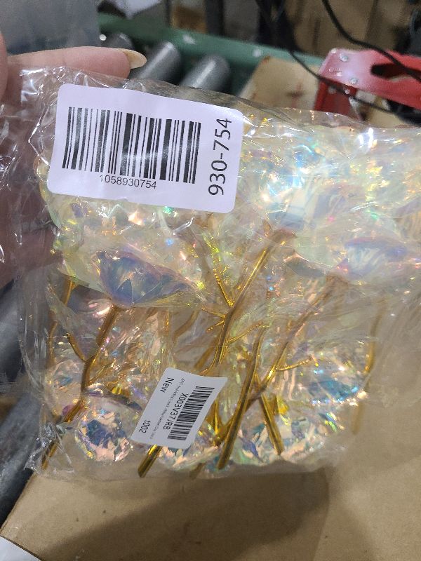 Photo 1 of 20PCS Artificial Colorful Flowers Galaxy Rose Crystal Flower Glass Rose Gifts for Wedding, Mother' s Day Memorable Days, Color A