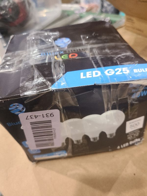Photo 1 of 4 Pack LED G25 Vanity Globe Light Bulbs Bulbs 6W - 3000K Warm White 60W Equivalent 500 Luemns E26 Base 120V - Vanity Light Bulbs for Bedroom, Kitchen (5000K - Daylite, Non-Dimmable 4 Pack)