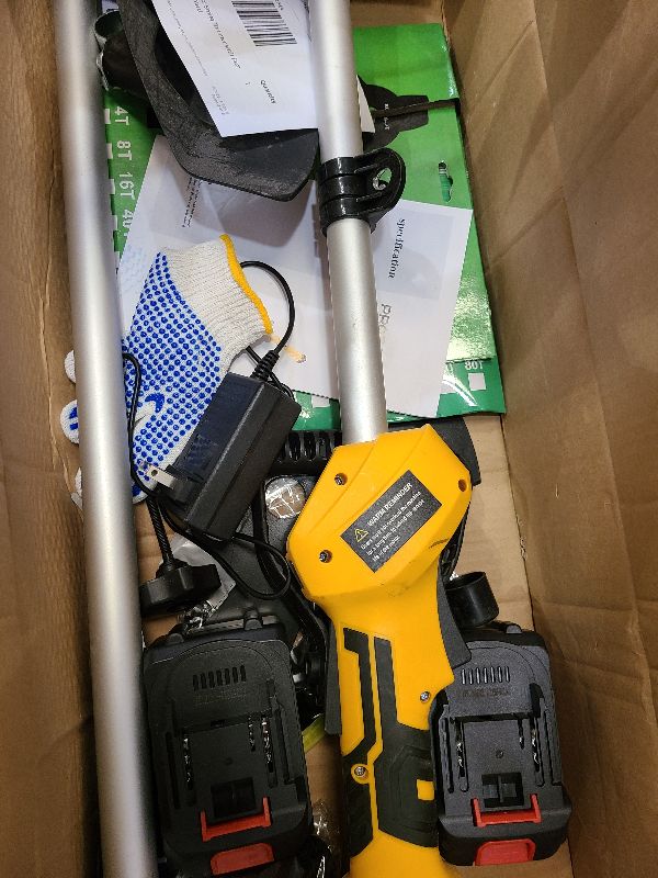 Photo 1 of 10“ Electric Weed Wacker, 3 in1 Cordless Weed Wacker, Cordless String Trimmer with Fast Charger,Electric Weed Trimmer for Lawn & Garden & Yard (2 Batteries Include)