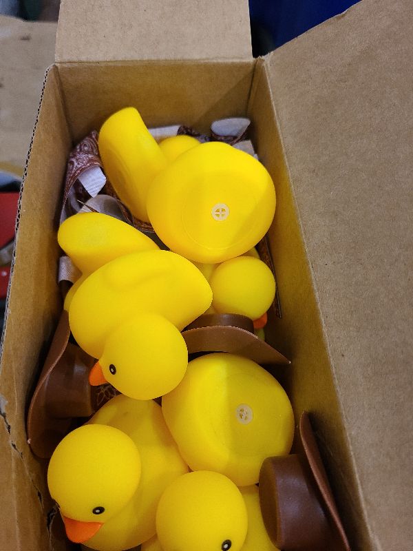 Photo 1 of 36 Set Cowboy Rubber Duck Mini Yellow Duckies Bath Party Toy Tiny Ducks Bathtub Toy with Cowboy Hat Paisley Bandanas Sunglasses for Summer Baby Shower Birthday Swimming Party (Classic Style)