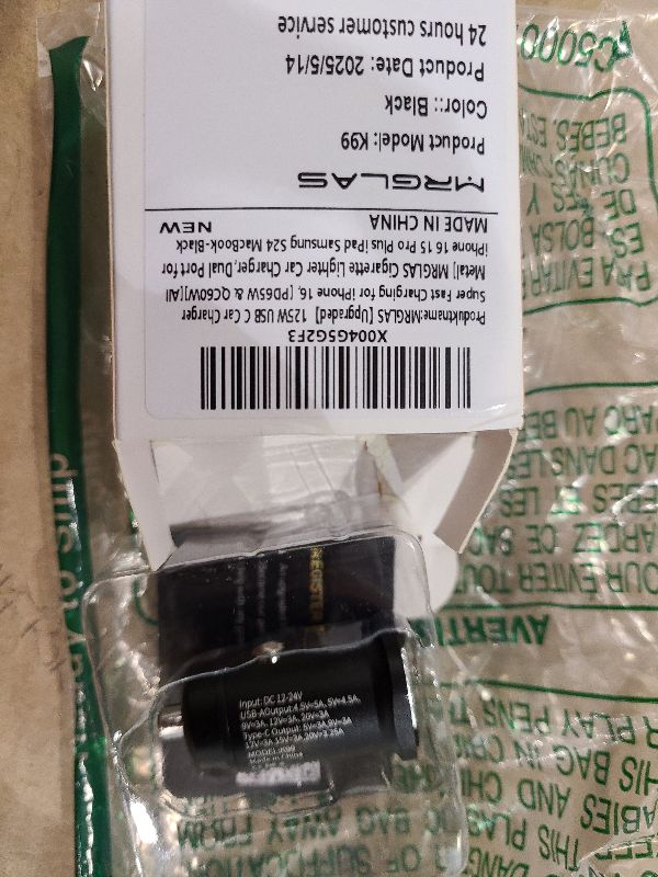 Photo 1 of ?Upgraded? 125W USB C Car Charger Super Fast Charging for iPhone 16, [PD65W & QC60W][All Metal] MRGLAS Cigarette Lighter Car Charger,Car Accessories Dual Port for iPhone 15 iPad Samsung S25 MacBook