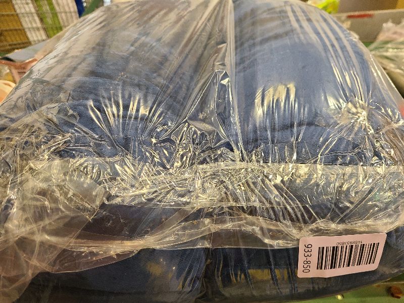 Photo 1 of 1 MIDDLE ONE Body Pillow for Adults, Bolster Pillow with Removable Velvet Cover, Long Round Cervical Roll Pillow, 47" x 7.87", Blue