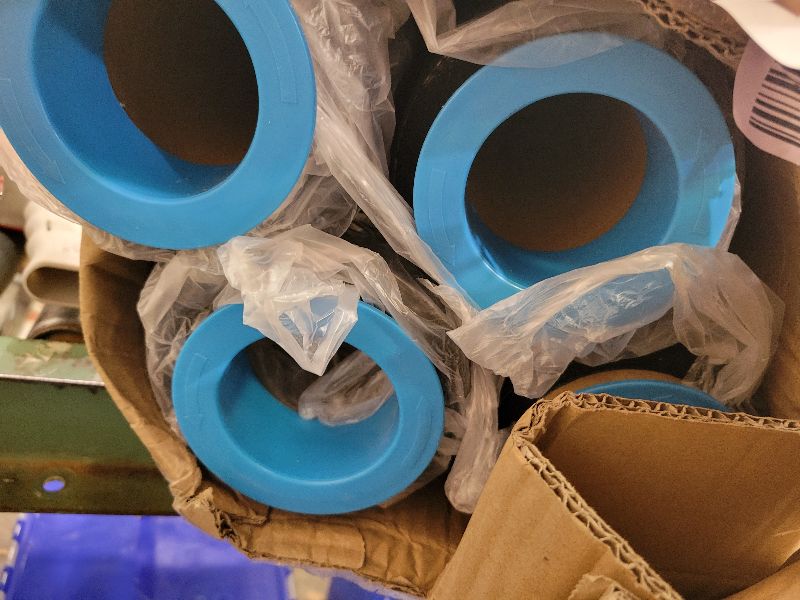 Photo 1 of ?ADAYM 18" x 1500' Stretch/Shrink Wrap Roll (4 Rolls) - Black Plastic Wrap for Moving, Heavy Duty 80 Gauge, 600% Stretch for Packing, Pallets, Shipping&Furniture Protection? with Handles