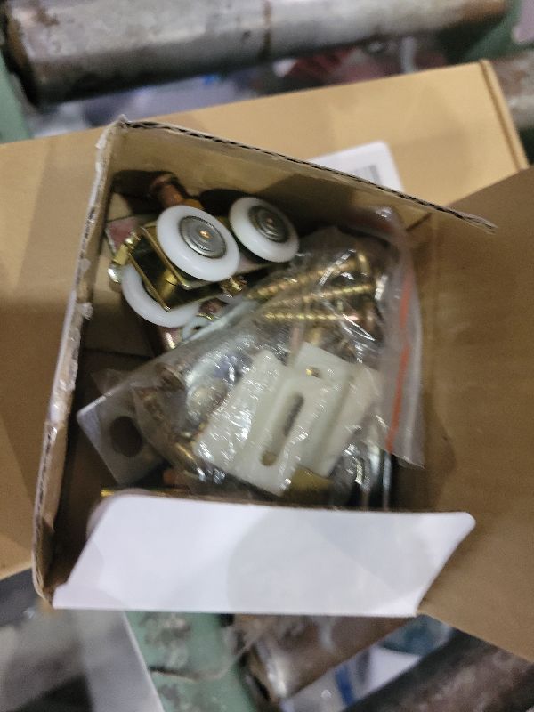 Photo 1 of 13/16" Pocket Door Ball Bearing Hangers Fit Kenna-Frame, Crawford & Press-Rite Doors V-Type Tracks, Upgraded N 7065 with Quad-Wheel, 3/4" C.T.C., Min. 1" Thick Doors, 2 Pack