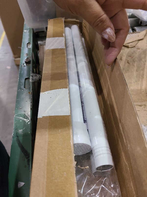 Photo 1 of 2Pcs Tension Curtain Rods for Windows 28 to 48 Inch, 7/8“ Diameter Spring Loaded Curtain Rod Adjustable Small Curtain Rods No Drilling Tension Rod for Door, Bathroom, Kitchen, White