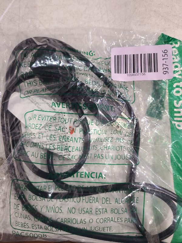 Photo 1 of 16/3 Black Extension Cord 6 FT Indoor, Short Extension Cord for Laptops, Coffee Makers, Office Home Appliances, 3 Prong Small Resistant Cable Flexible, 13A 125V 1625W ETL Listed