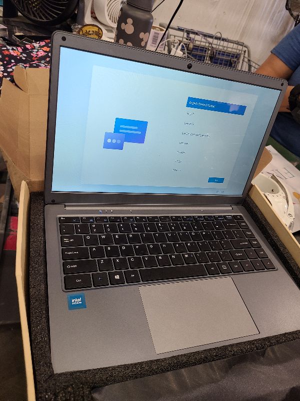 Photo 1 of 14" HD Laptop Win 11 Pro Office 2024 6GB DDR4 RAM 512GB SSD Silver IPS Display Ultra Thin Laptop Celeron N4000 180° Opening USB3.0 Perfect for Travel Study and Work