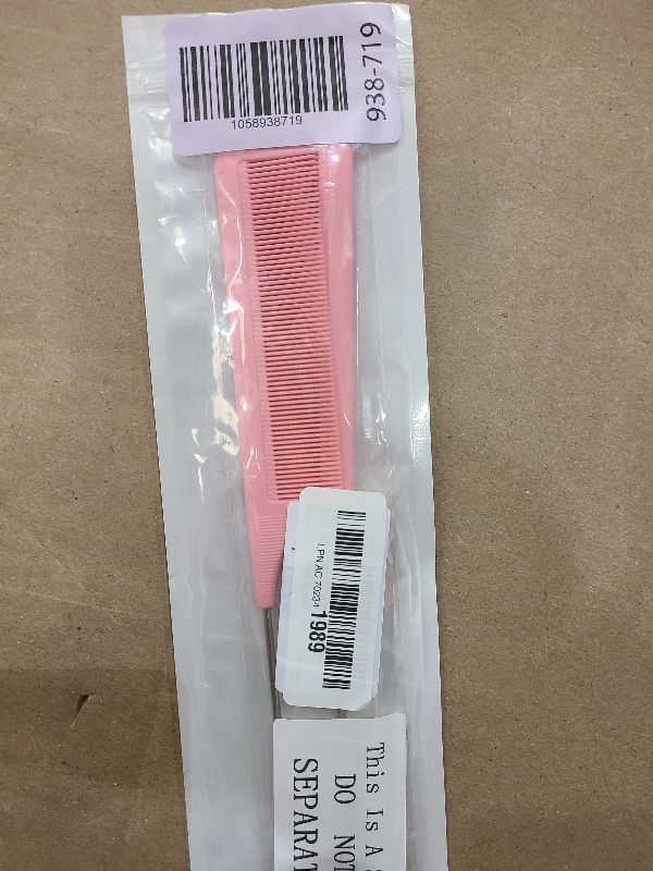 Photo 1 of 3 Packs 9 Inch Rat Tail Comb Carbon Fiber Heat Resistant Teasing Comb with Metal Pick Styling Parting Lightweight Sectioning Fine Tooth Combs for Women Girls