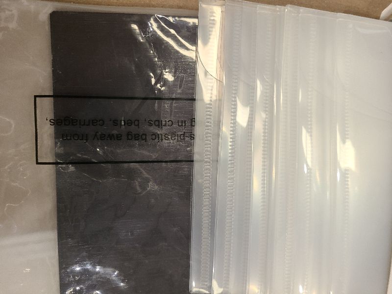 Photo 1 of 12 Pcs Stamp and Die Storage Bag with 12 Pieces Rubber Magnetic Sheets Clear Resealable Plastic Seal Bags Storage Pocket Large Stencil Envelope Case for DIY Scrapbooking Die Cutting (0.3 mm thickness)