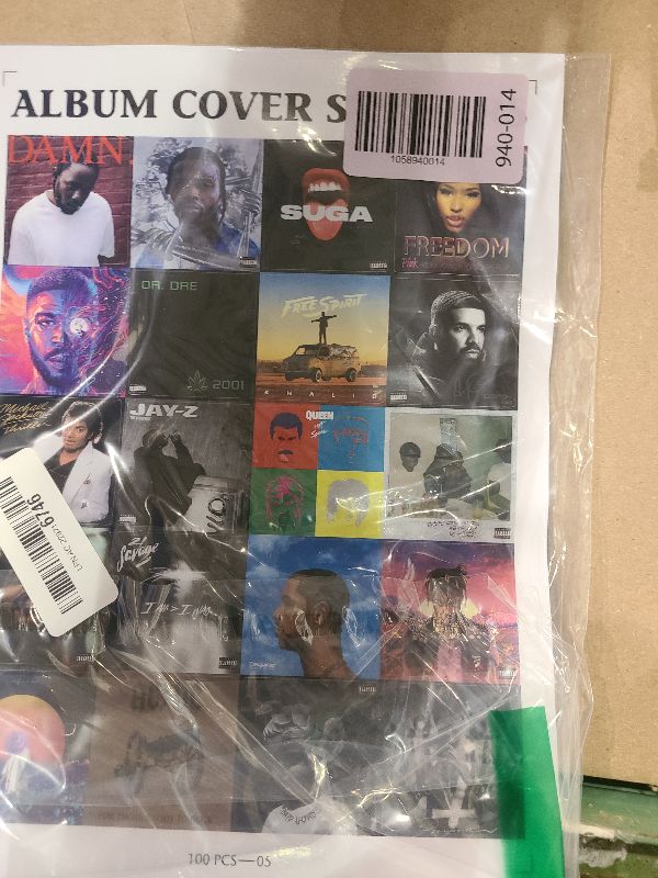 Photo 1 of 100Pcs Album Cover Stickers for Teens - Music, Rapper and Band Stickers for Adults Car Decals Water Bottle Laptop