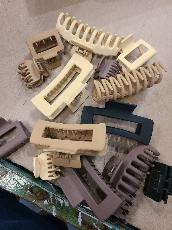 Photo 1 of 16 PCS 4.4" Large Hair Clips FDBJulyy Clip for Girls,4 Styles 4 Colors 16 Pack Strong Hold Matte Claw Hair Clip for Women Thick Hair & Thin Hair, 90's Vintage Claw Clips