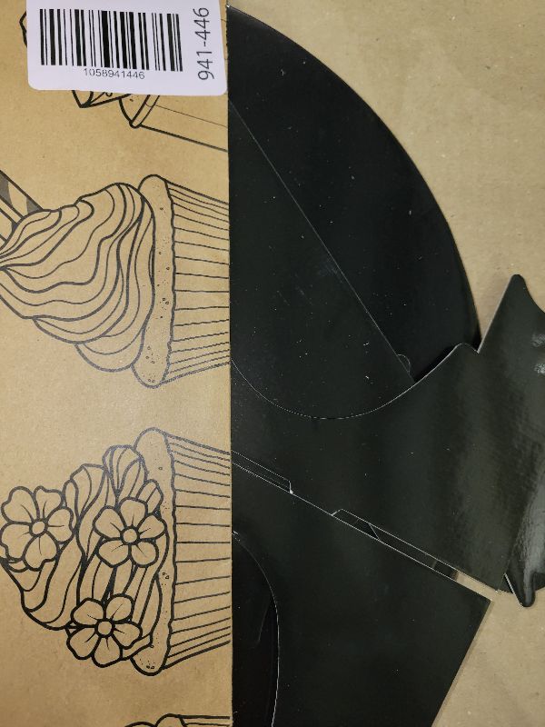 Photo 1 of 2 Pack Cupcake Stand Tower, BLISSUR Black 3 Tier Cupcake Stand, Cardboard Dessert Cupcake Stand Holder for Parties, Tiered Cupcake Stand (Black)