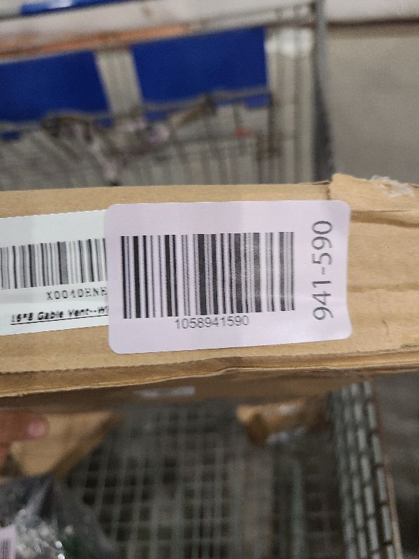 Photo 1 of 16"*8" Gable Vent,Aluminum Alloy Wall Vent Shed Vents,with Removable Strainer and 180 Degree Opening Angle.Ideal for Attic,Shed,Garage,Play House,Coop.[Inside Dimensions:14"w X 6"h]-White 1 Pack