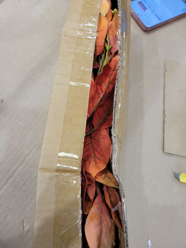 Photo 1 of 18" Artificial Fall Leave Bunches with Flower Seeds Branches for Autumn Decor, 3 Pcs Faux Burning Bush Leaves Bundles with Stems for Floral Arrangements, Thanksgiving & Wedding Centerpiece, Flame Red