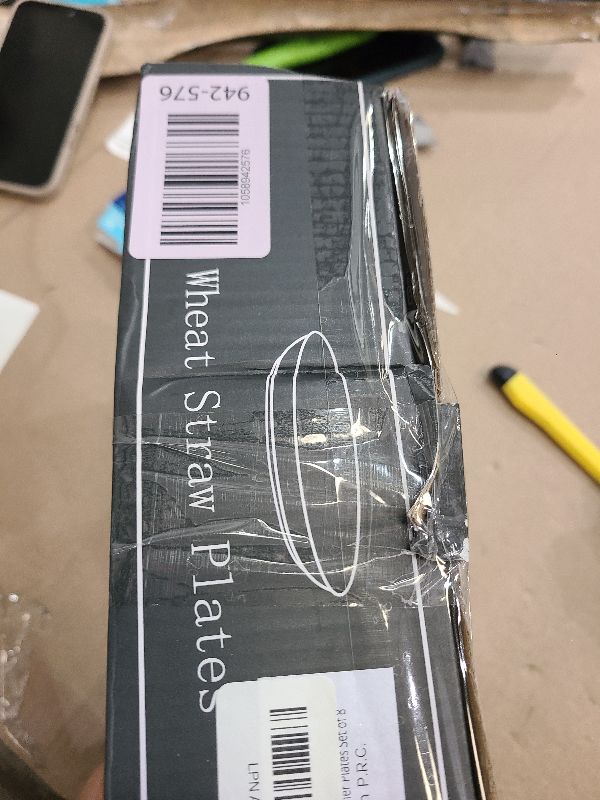 Photo 1 of 10 Inch Large Plastic Dinner Plates Set of 8 Wheat Straw Plates for Kitchen Unbreakable Plate Set for desserts, snacks, salads, pasta, and fruits