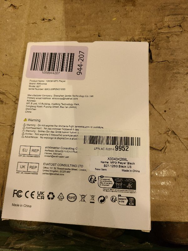 Photo 1 of 128GB MP3 Player with Bluetooth 5.2, AiMoonsa Music Player with Built-in HD Speaker, FM Radio, Voice Recorder, HiFi Sound, E-Book, Earphones Included