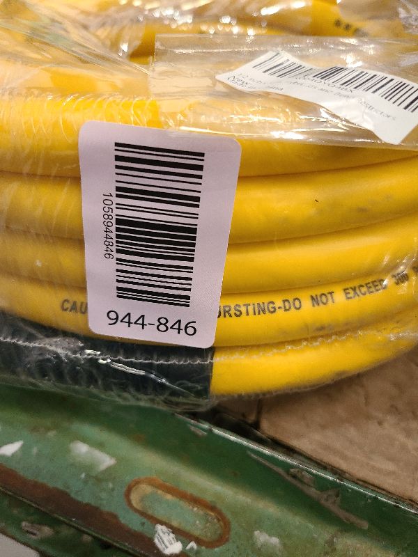 Photo 1 of 1/2 Inch x 50ft. Hybrid Air Compressor Hose with 1/2 in. MNPT Ends and Bend Restrictors