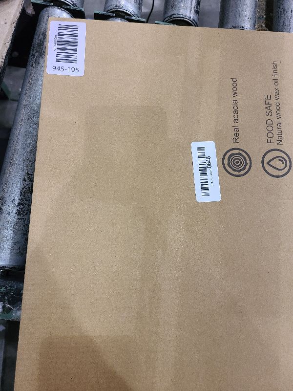 Photo 1 of 16" x12" Large Solid Acacia Wood Serving Trays Rectangular Wooden Serving Platters Natural Wooden Boards for Bar Coffee Party