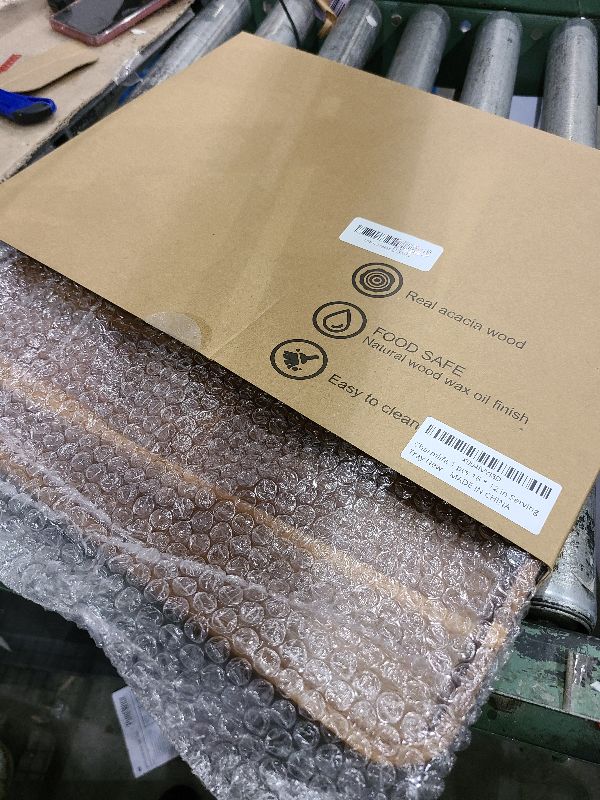 Photo 1 of 16" x12" Large Solid Acacia Wood Serving Trays Rectangular Wooden Serving Platters Natural Wooden Boards for Bar Coffee Party