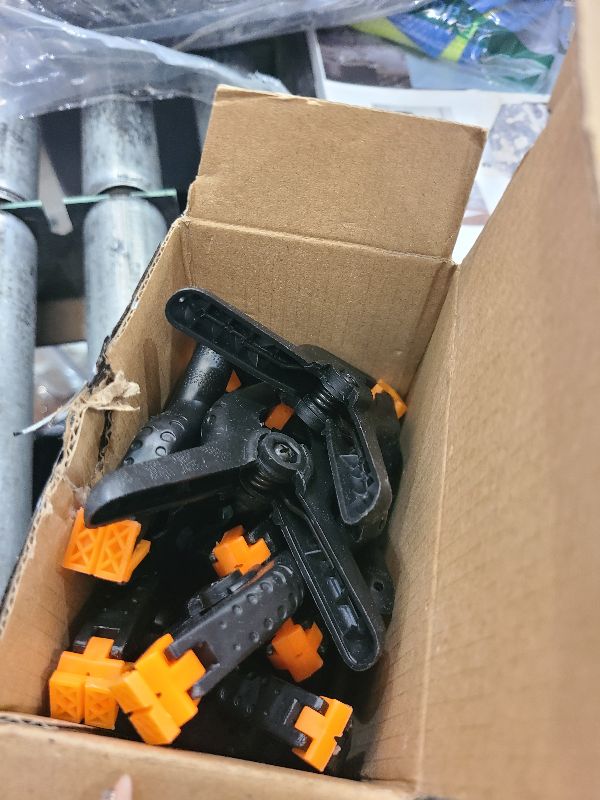 Photo 1 of 12 Pack Plastic Spring Clamps, 3.5inch Small Heavy Duty Clips for Crafts, Backdrop Stand, Woodworking, Photography Studios (Black)