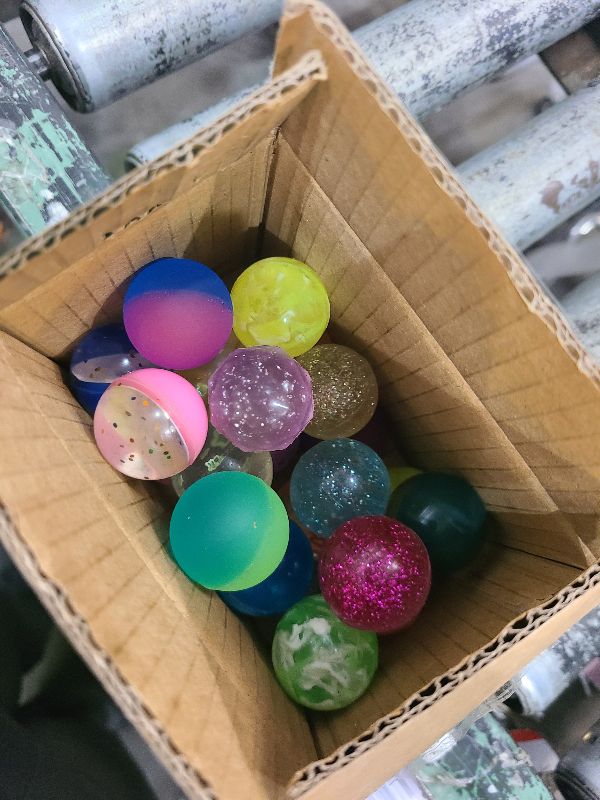 Photo 1 of 24Pcs Bouncing Balls Toys for Kids, Bouncy Balls 32mm in 6 Styles High Party Favors Christmas Easter Birthday Party Supplies Goodie Bag Stuffer Classroom Prizes