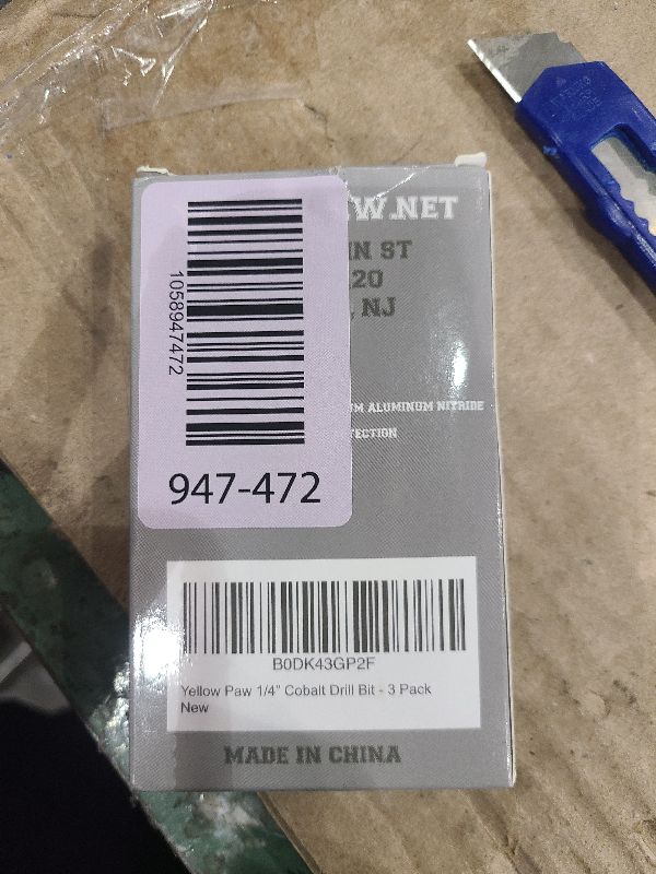 Photo 1 of 1/4 Inch Drill Bit (3 Pack) Industrial Grade M35 Cobalt Titanium Aluminum Nitrite - 1/4" Diameter & Total Length of 4" with Working Length of 2-3/4" Easily Drill Into Metal, Steel, & Aluminum