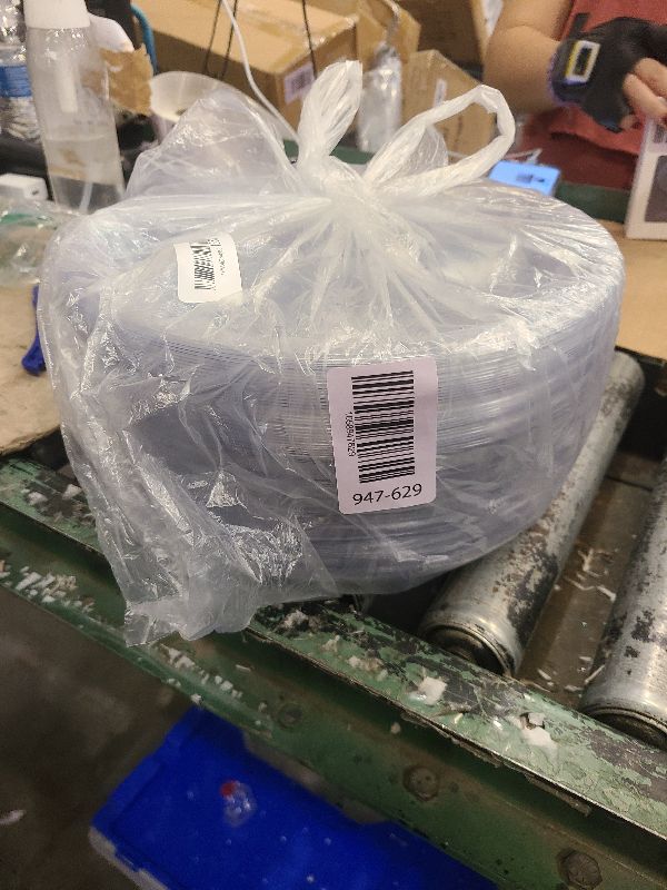 Photo 1 of 12 Pack Round Plastic Veggie Tray with Lid Fruit Tray 6 Divided Compartment Container Food Serving Dip Platter Reusable Catering Trays for Veggie Fruit Snack Party and Buffet Trays?Clear?12inch?