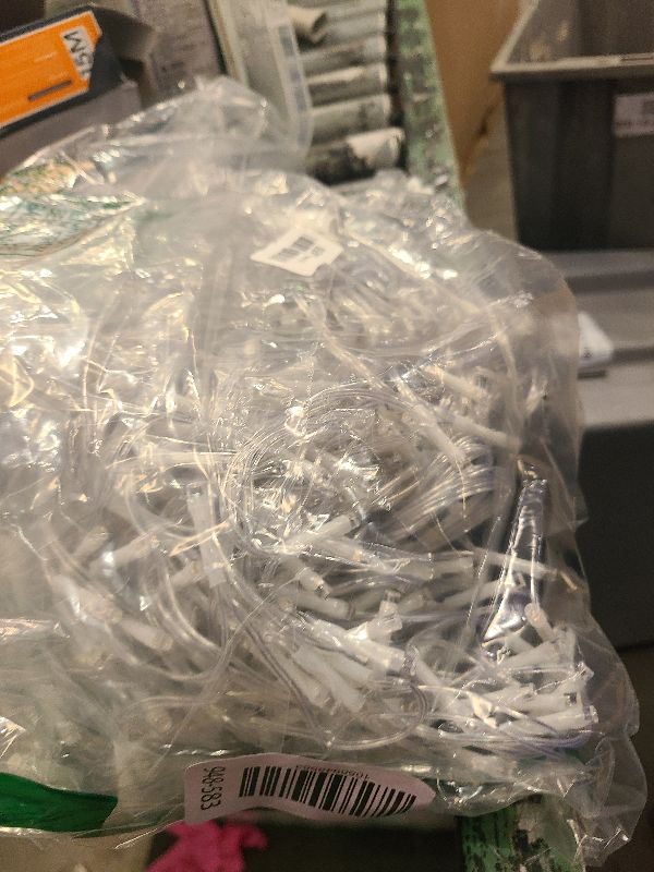 Photo 1 of 132ft Icicle Lights for Outside - 1280 LED Warm White Twinkle Lights with 240 Drops, 8 Modes Plug in Waterproof Timer Memory. Cannot be Extended. The Plug is in the Middle (66ft+66ft)