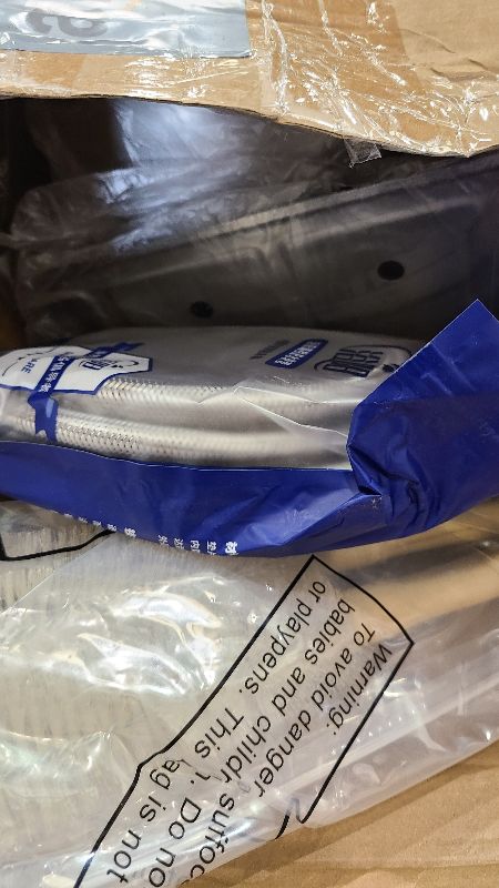 Photo 1 of 2 Set 1gal/4l Automatic Water Dispenser for Dogs Animal Drinking Bowl with Float Valve Stainless Steel Auto Waterer Outdoor Livestock Water Trough with Pipe Bolt for Horse Goat Chicken