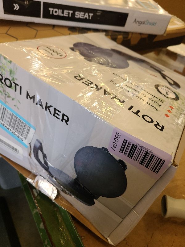 Photo 1 of 10inch Compact Roti Maker Machine, Electric Tortilla Maker with FREE Roti Warmer and Comfortable Handle, Electric Tortilla Press to make Roti, Chapati, Tortilla, Tortillera AC 110V 50/60Hz 1200W