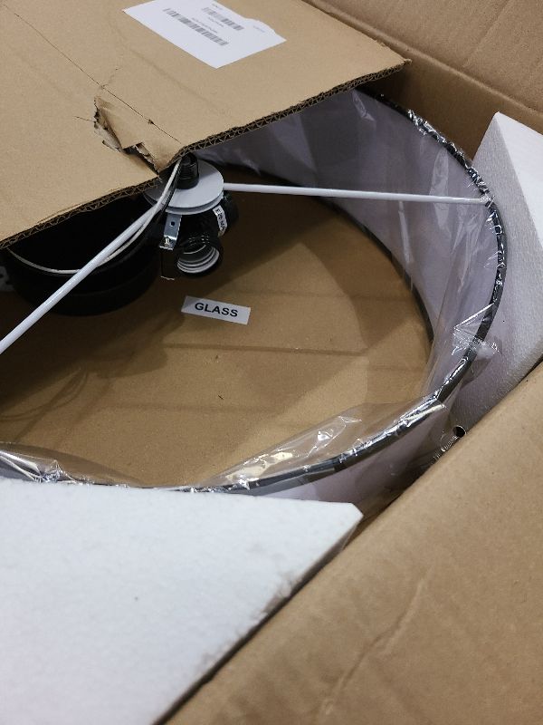 Photo 1 of 16" Semi Flush Mount Ceiling Light - 3 Lights Drum Light Fixture with Black Border White Fabric Shade, Farmhouse Close to Ceiling Light for Bedroom Living Dining Room Foyer and Hallway