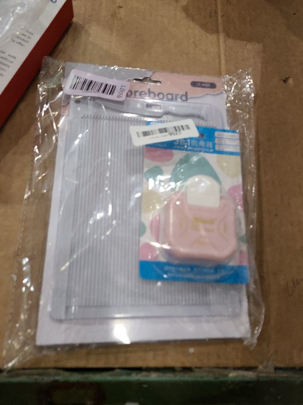 Photo 1 of 2Pcs Score Board Multi-Purpose Scoring Board Envelope Maker with Bone Folder and 3 in 1 Corner Rounder Paper Punchfor Card Making and DIY Projects Multi- Purpose Scoring Board & Score and Fold Tools