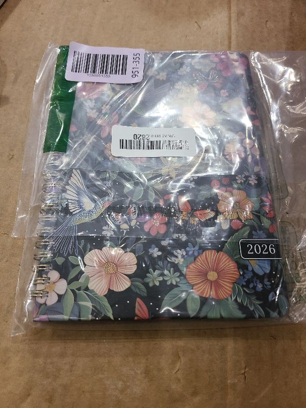 Photo 1 of 2026 Planner, Weekly and Monthly Calendar Planner for Women, Jan 2026 - Dec 2026, Hardcover Planning Agenda book with Tabs, Spiral Bound, Inner Pocket, Perfect for School Office Supplies, 6.3" x 8.5" - Hummingbird