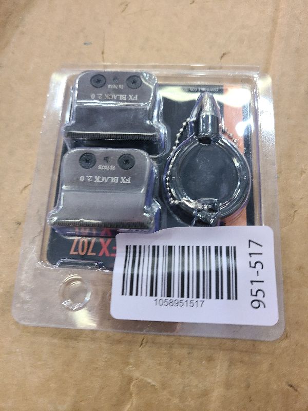 Photo 1 of 2 Pack 707B Replacement Blade compatible with BaBylissPRO FX787 & FX726 Trimmers,2 Pack DLC Replacement Blades with 4 Guards Set Compatible with BaByliss Trimmer Blades,Black