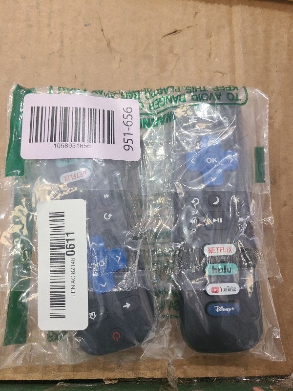 Photo 1 of (Pack of 2) Replacement Remote Control Only for Roku TV, Compatible for TCL Roku/Hisense Roku/Onn Roku/Sharp Roku/Element Roku/Westinghouse Roku/Philips Roku Smart TVs (Not for Roku Stick and Box)