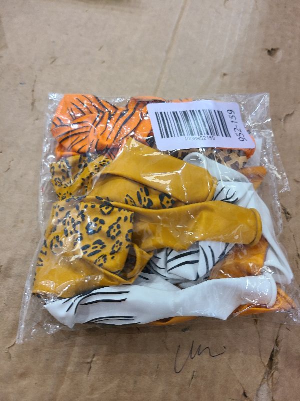 Photo 1 of 24 Pieces Jungle Animal Print Balloons Jungle Safari Animal Balloons Tiger Leopard Cow Zebra Balloons for Jungle Safari Theme Party Decorations Jungle Birthday Party Decorations