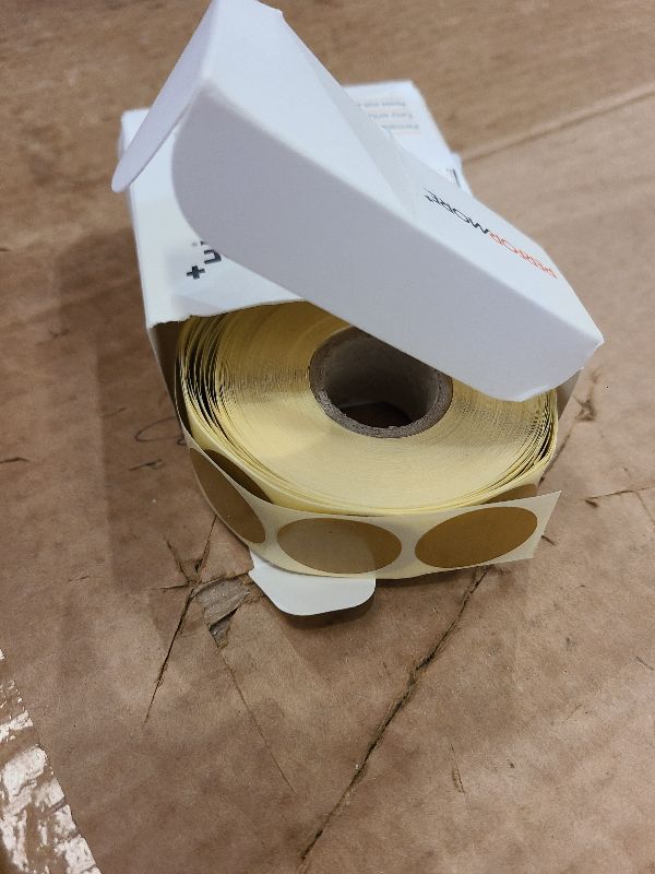 Photo 1 of 1-Inch Kraft Dot Stickers – 1000 Easy-Peel Labels per Roll – Writable, Self-Adhesive Round Labels for Organizing, Color Coding, Inventory, and Crafts (Glossy Brown)