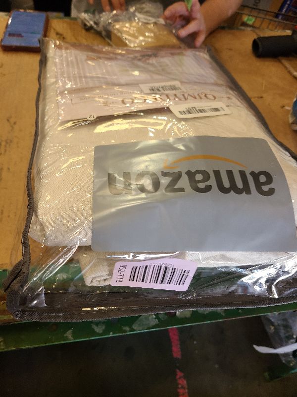 Photo 1 of 108 Inch Floor to Ceiling Blackout Curtains 70 Inches Wide for Sliding Glass Door,Luxury Pleated Cream Beige Linen Room Darkening Privacy for Wide Large Windows 66 to 120 Drapes(70"W x 108"L 2 Panels)