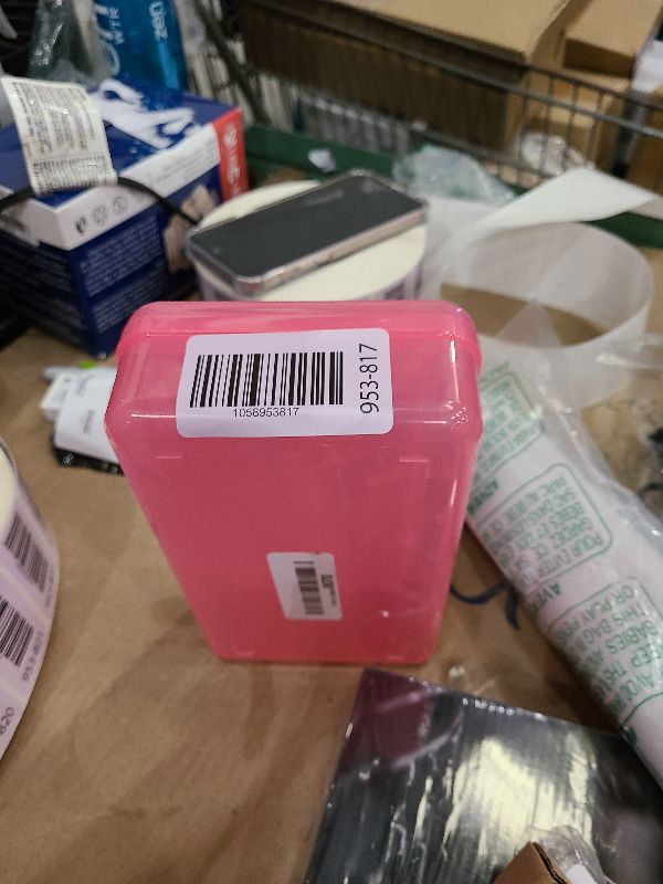 Photo 1 of 1 PCS Pencil Box,Double Layer Large Capacity Pencil Case,Hard Pencils Case with Snap-tight Lid, Clear Crayon Box for Office School Supplies Storage Boxes,Storage Organizer for Gel Pens Erasers-Pink