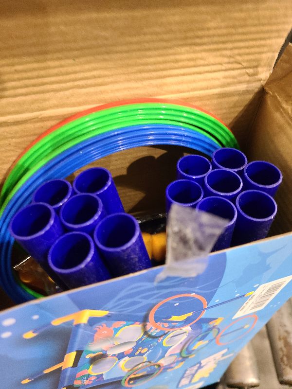 Photo 1 of 3-in-1 Bean Bag Toss Game Toy,Outdoor Toss Game with Stand for Ring Toss,Bean Bags & Balls, Family Party Supplies for Kids,Birthday for Boys,Toddlers Ages 3 4 5 6 Years Old