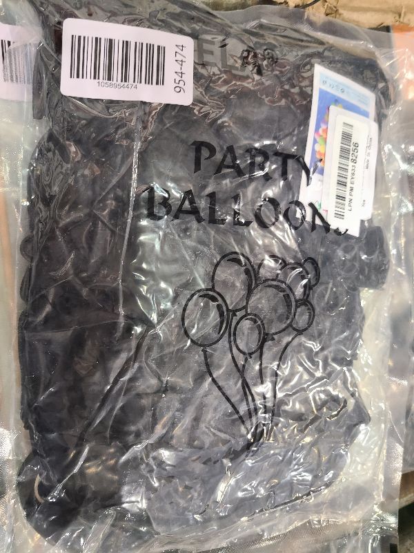 Photo 1 of 110pcs Black Balloon 12 inch, Black Latex Balloons for Birthday Party Baby Shower Wedding(with 2 Ribbons).