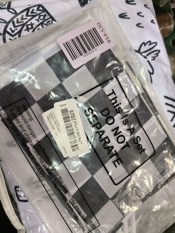 Photo 1 of 13 Feet Long Racetrack Floor Running Mat (2ft Wide) and 12 Pieces Checkered Black and White Racing Flag for Two Fast Birthday Decorations Race Car Road for Race Car Birthday Party Supplies