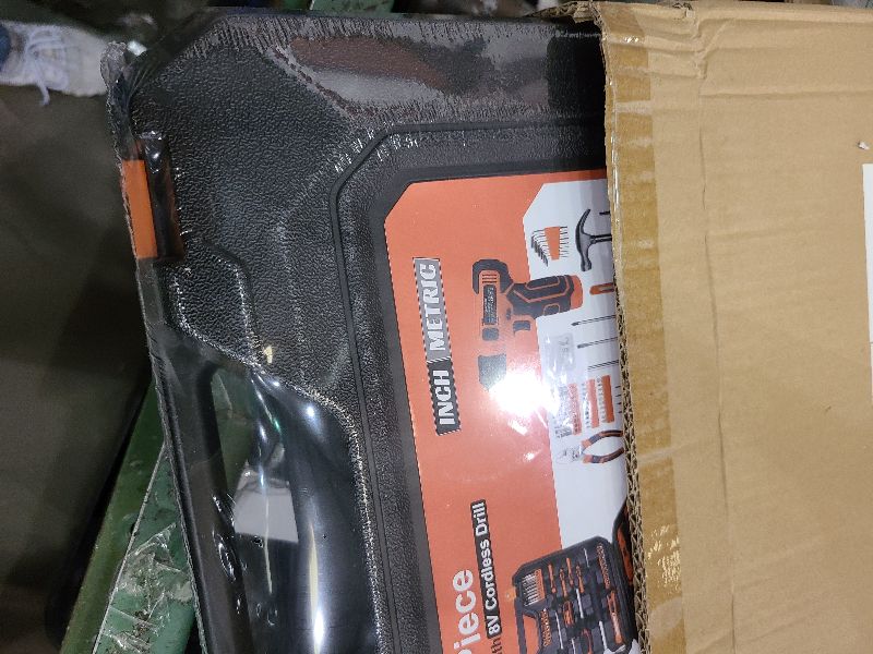 Photo 1 of 139-Piece Tool Set - Tool Kit with 8V Cordless Drill Driver in ToolBox Storage Case, General Household Drill Set for Home Repairs, Handyman, DIY Projects