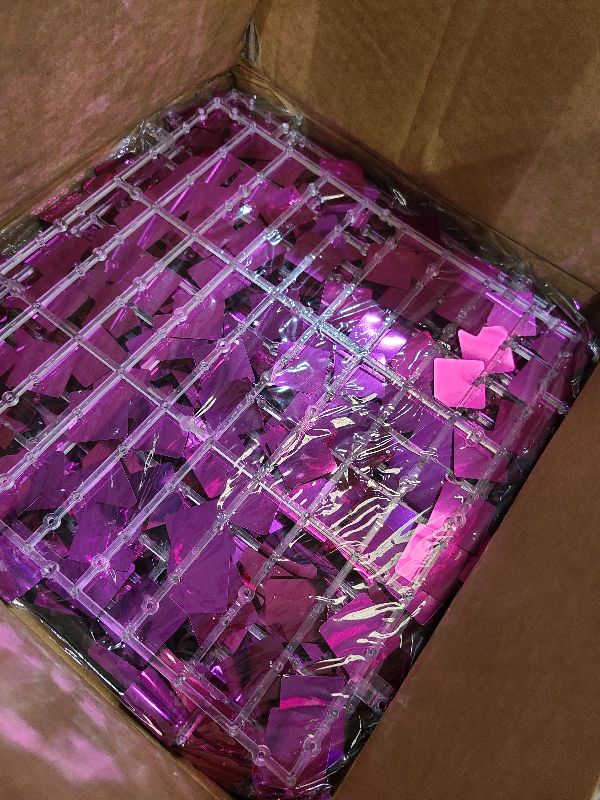 Photo 1 of 24 Pcs Shimmer Wall Backdrop Panels - 4 FT x 6 FT Hot Pink Sequin Wall for Birthday Festival Home Party Decoration