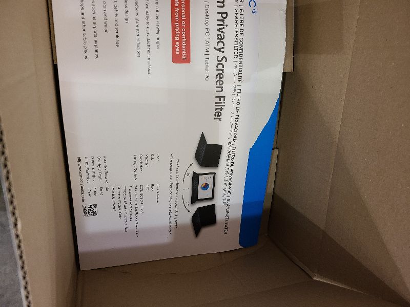 Photo 1 of 21 Inch (Measured diagonally) 16:10 Wide -Monitor Privacy Screen Filter - Width 17.8 Inch (452 mm)